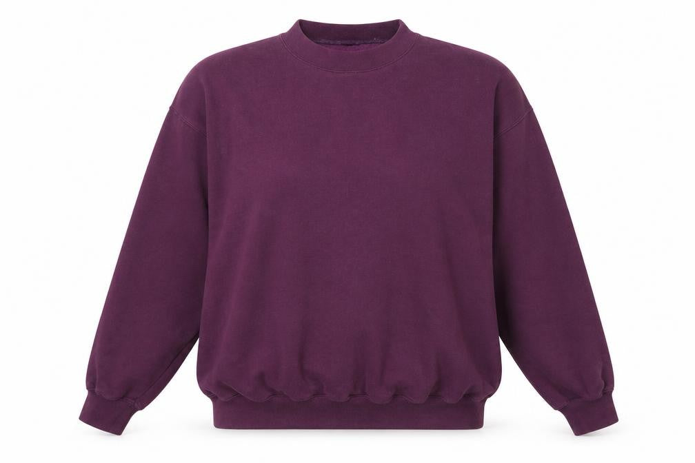 Damart Womens Purple Polyester Pullover Sweatshirt Size XL