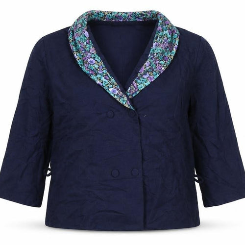 Debenhams Womens Blue Floral Jacket Blazer Size 18