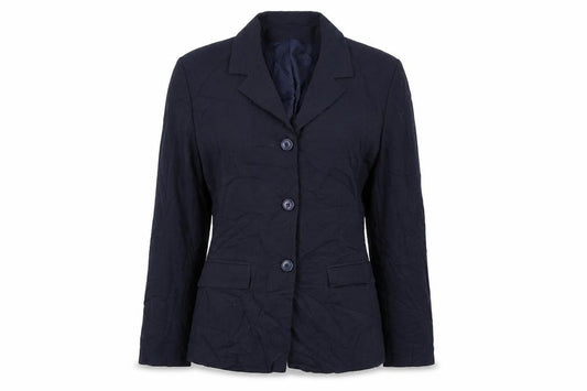 Front view of Dorothy Perkins women’s blue jacket blazer, size UK 10