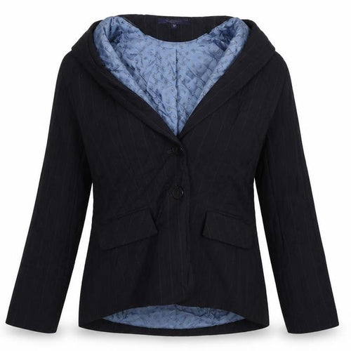 Debenhams Womens Black Striped Jacket Blazer Size 16
