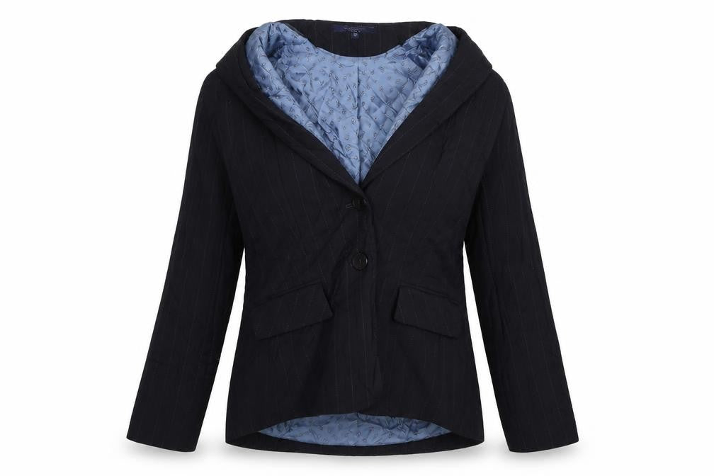 Debenhams Womens Black Striped Jacket Blazer Size 16