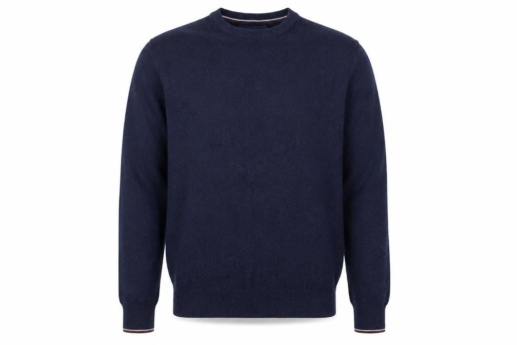 Easy Mens Blue Striped Cotton Pullover Sweatshirt Size M