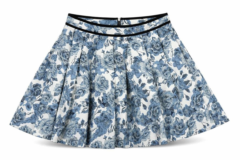 Topshop Womens Multicoloured Floral Polyester Pleated Skirt Size 6