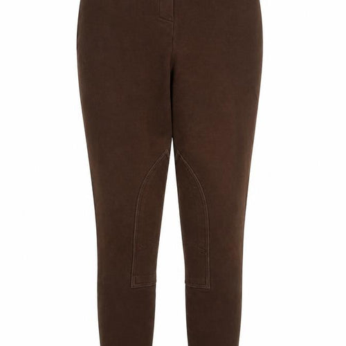 Eileen Douglas Womens Brown Cotton Trousers Size 26 L27 in Regular