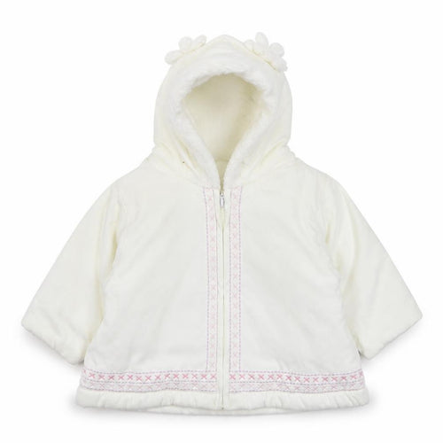 Mothercare Girls White Jacket Size 0-3 Months