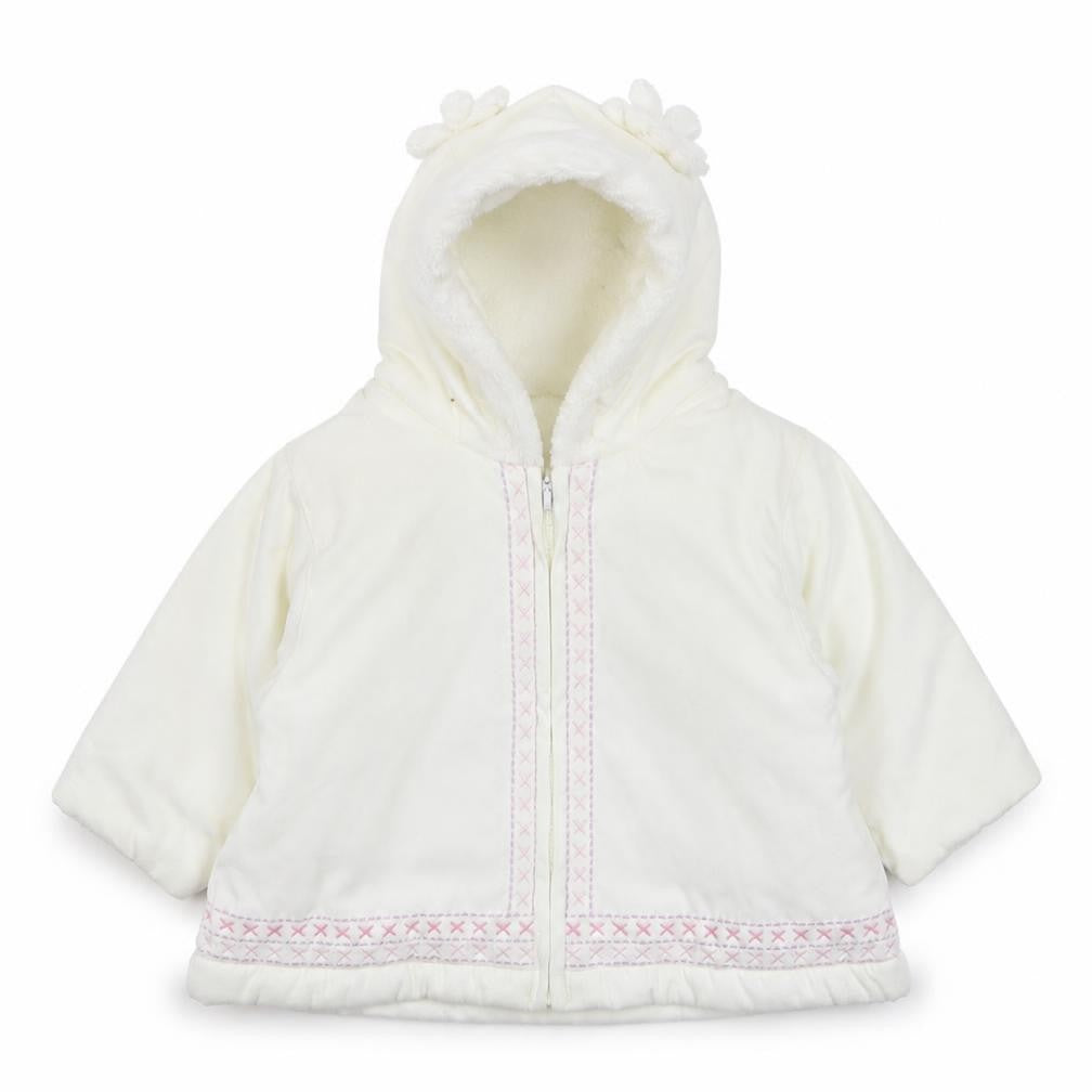 Mothercare Girls White Jacket Size 0-3 Months