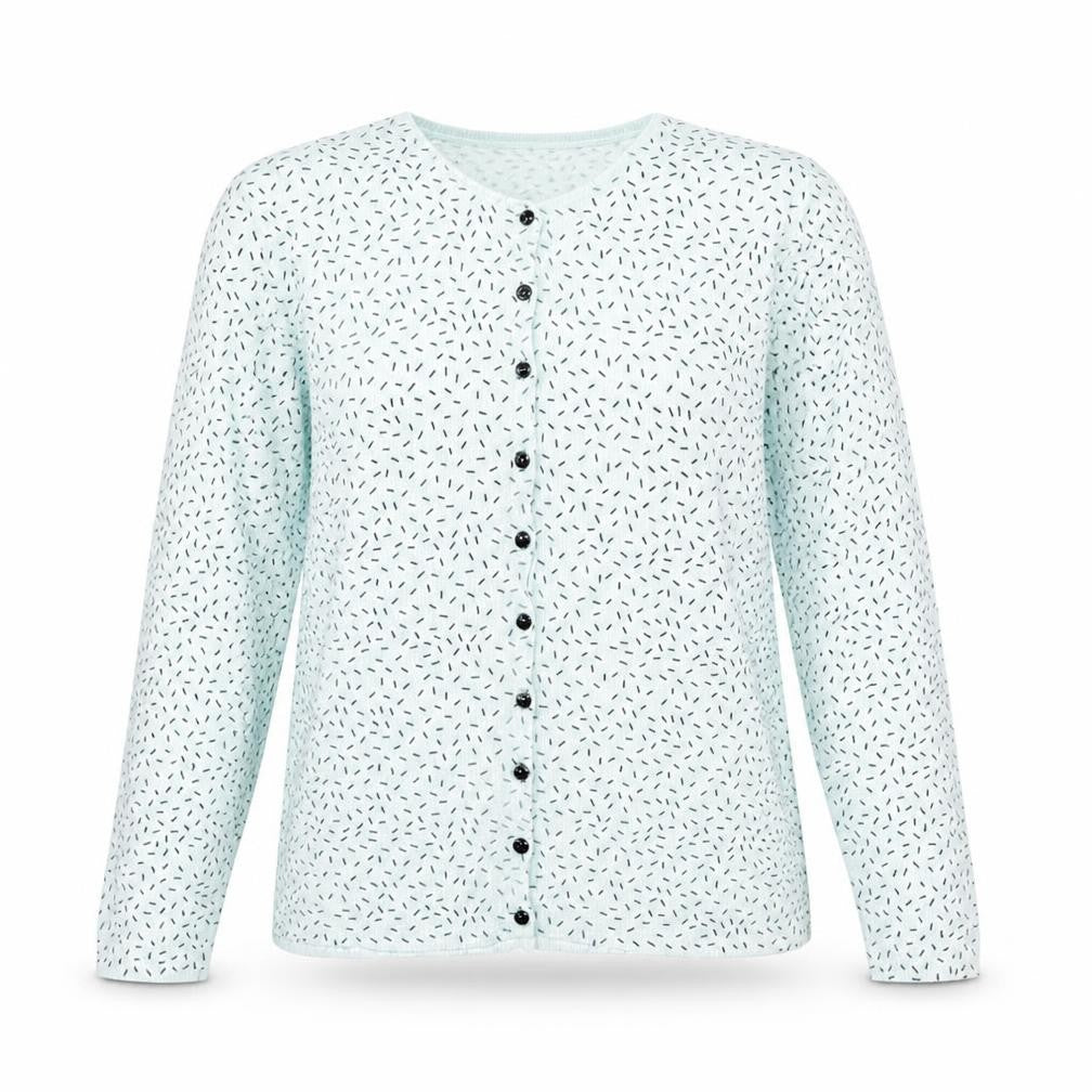 Marks and Spencer Womens Blue Round Neck Polyester Cardigan Jumper Size M