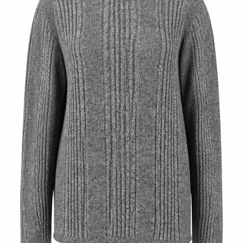 Marks and Spencer Womens Grey Round Neck Viscose Pullover Jumper Size 14