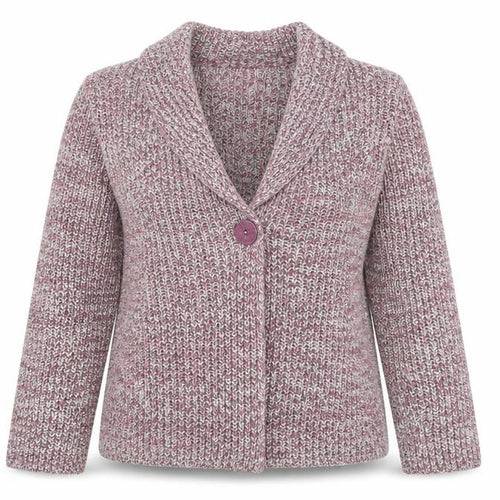 EWM Womens Pink Collared Acrylic Cardigan Jumper Size 10