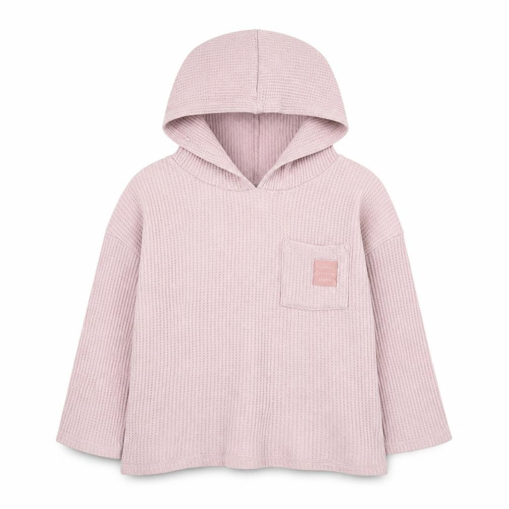 Front view of George girls’ pink cotton pullover sweatshirt, size 2-3, years
