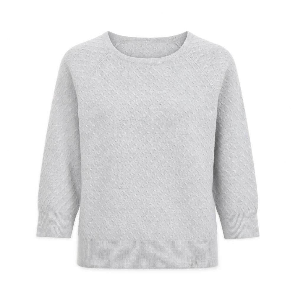 Per Una Womens Grey Round Neck Acrylic Pullover Jumper Size 10