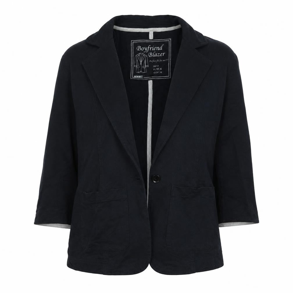 Denim & Co. Womens Blue Jacket Size 8