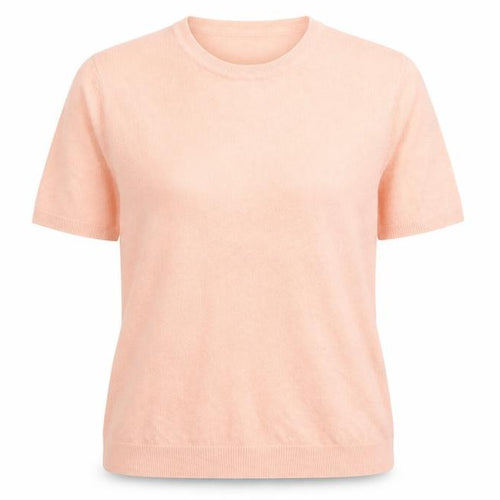 bonmarch Womens Pink Acrylic Basic T-Shirt Size 18 Crew Neck