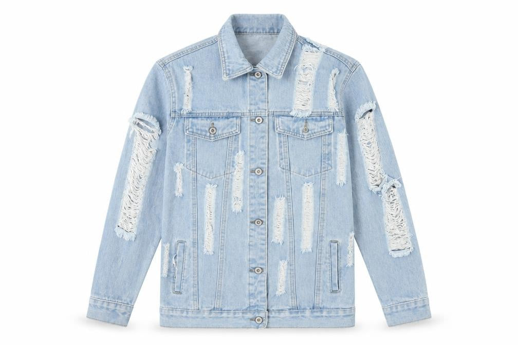 Front view of SHEIN women’s blue jacket, size S