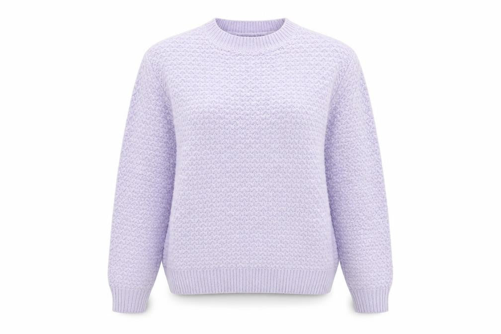 Marks and Spencer Womens Purple Round Neck Acrylic Pullover Jumper Size S