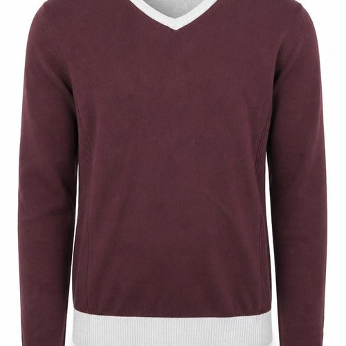 Twisted Soul Mens Purple V-Neck Cotton Pullover Jumper Size S