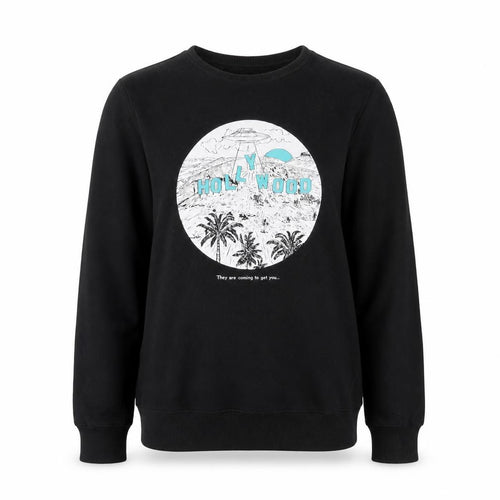 Pull&Bear Womens Black Cotton Pullover Sweatshirt Size S Pullover
