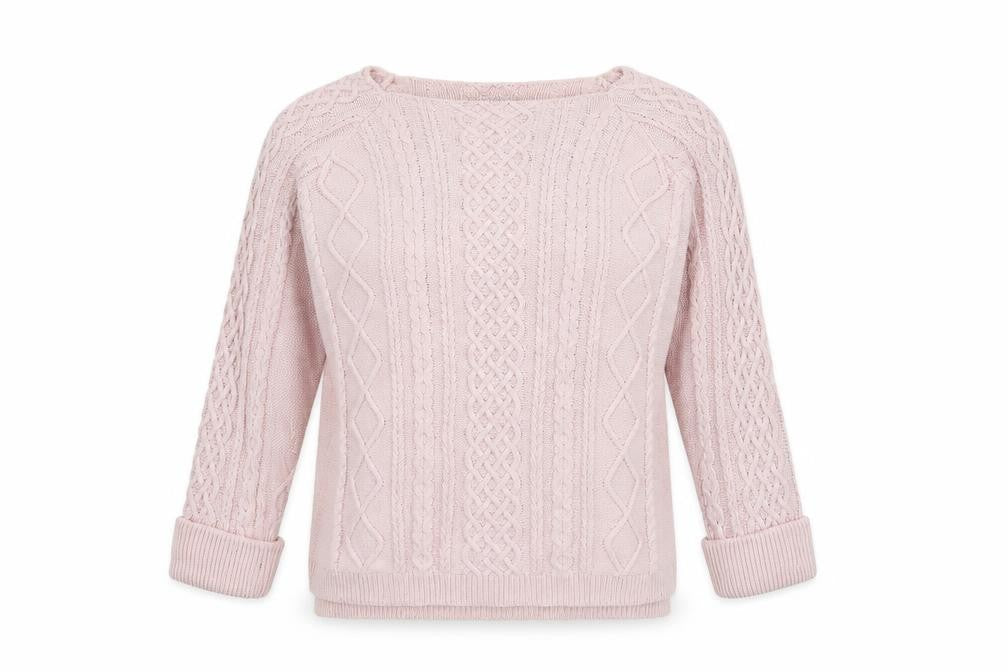TRU Collection Womens Pink Round Neck Cotton Pullover Jumper Size S