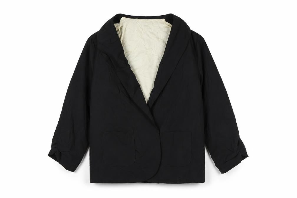 Front view of New Look women’s black jacket blazer, size UK 12