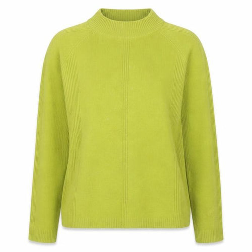 Ann Marie Womens Green High Neck Acetate Pullover Jumper Size M