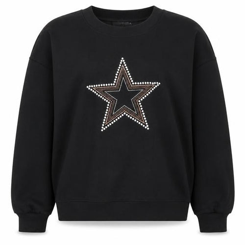 TU Womens Black Cotton Pullover Sweatshirt Size S Pullover - Star
