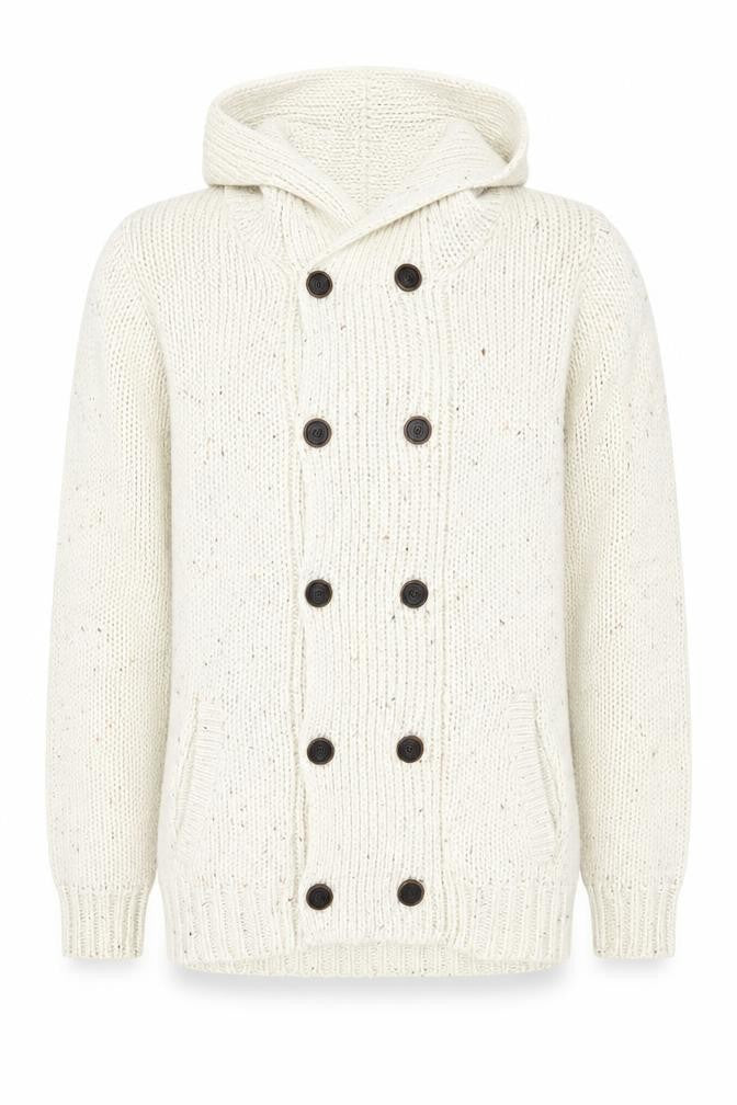 Bershka Mens Ivory Round Neck Acrylic Pullover Jumper Size M