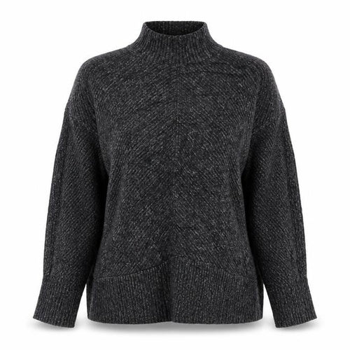 F&F Womens Black Mock Neck Viscose Pullover Jumper Size XS