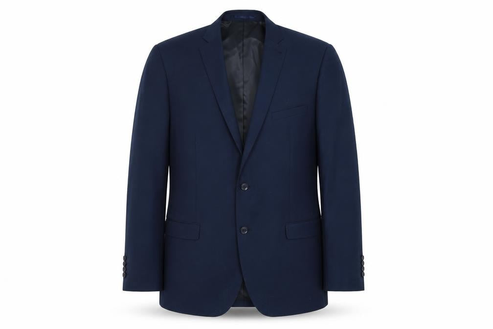 George Mens Blue Polyester Jacket Suit Jacket Size 46
