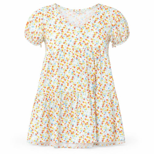 Boohoo Womens Multicoloured Floral Polyester Basic Blouse Size 10 Round Neck