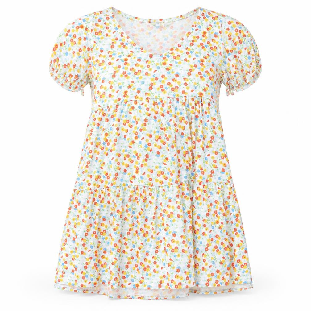 Boohoo Womens Multicoloured Floral Polyester Basic Blouse Size 10 Round Neck
