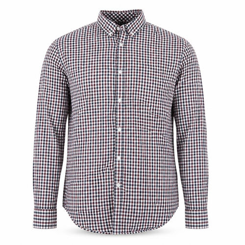F&F Mens Multicoloured Check Cotton Button-Up Size M Collared Button