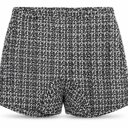 Pull&Bear Womens Black Geometric Cotton Hot Pants Shorts Size XS L3 in Regular