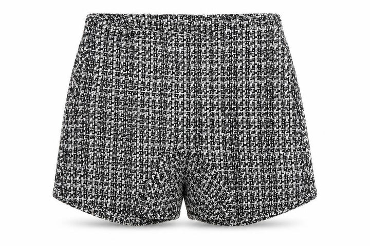 Pull&Bear Womens Black Geometric Cotton Hot Pants Shorts Size XS L3 in Regular