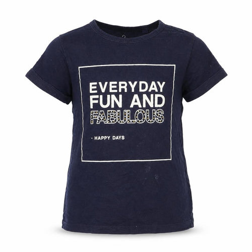 NEXT Girls Blue Cotton Basic T-Shirt Size 7 Years Crew Neck Pullover - Fun And Fabulous