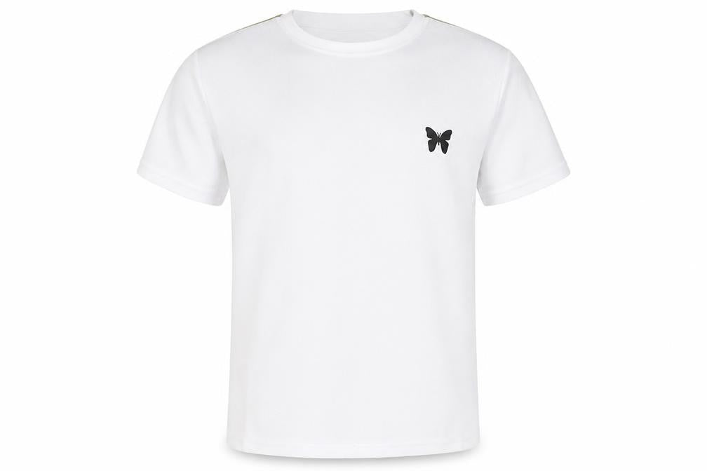 Front view of Good For Nothing boys’ white polyester basic t-shirt, size 12-13, years round neck