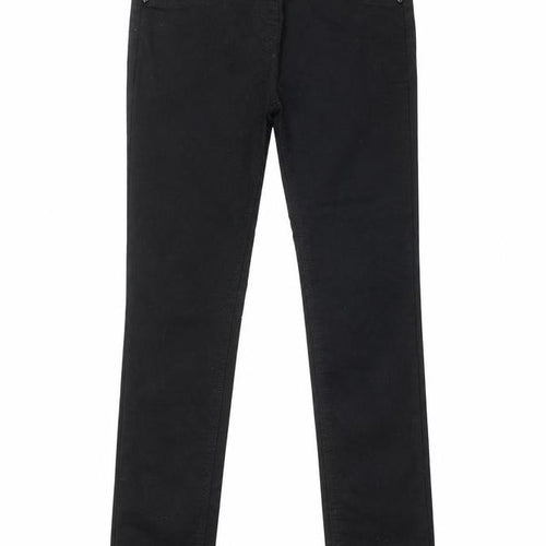 NEXT Girls Black Cotton Skinny Jeans Size 11 Years Regular