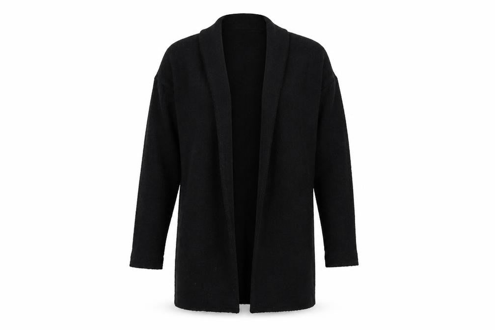 F&F Womens Black Round Neck Polyester Cardigan Jumper Size 6