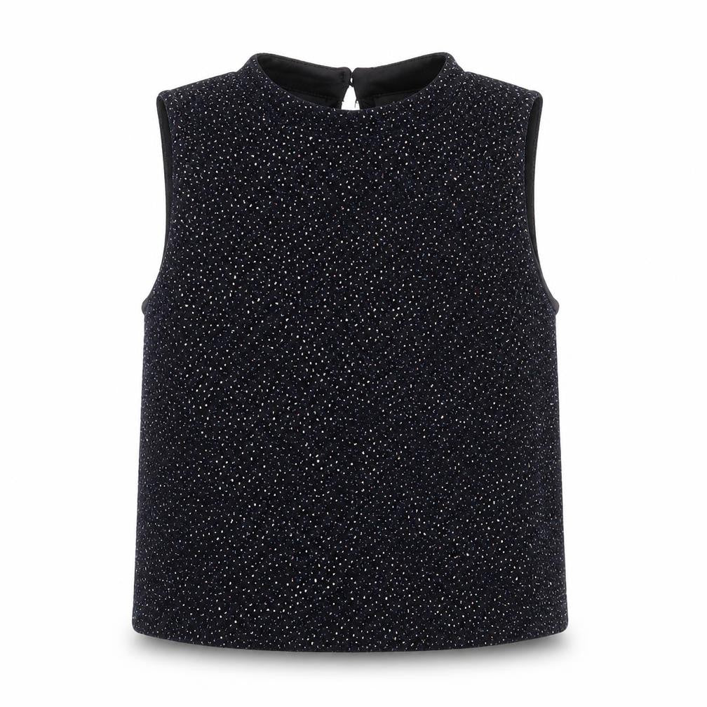 Primark Girls Blue Nylon Jersey Tank Size 10-11 Years Mock Neck Pullover