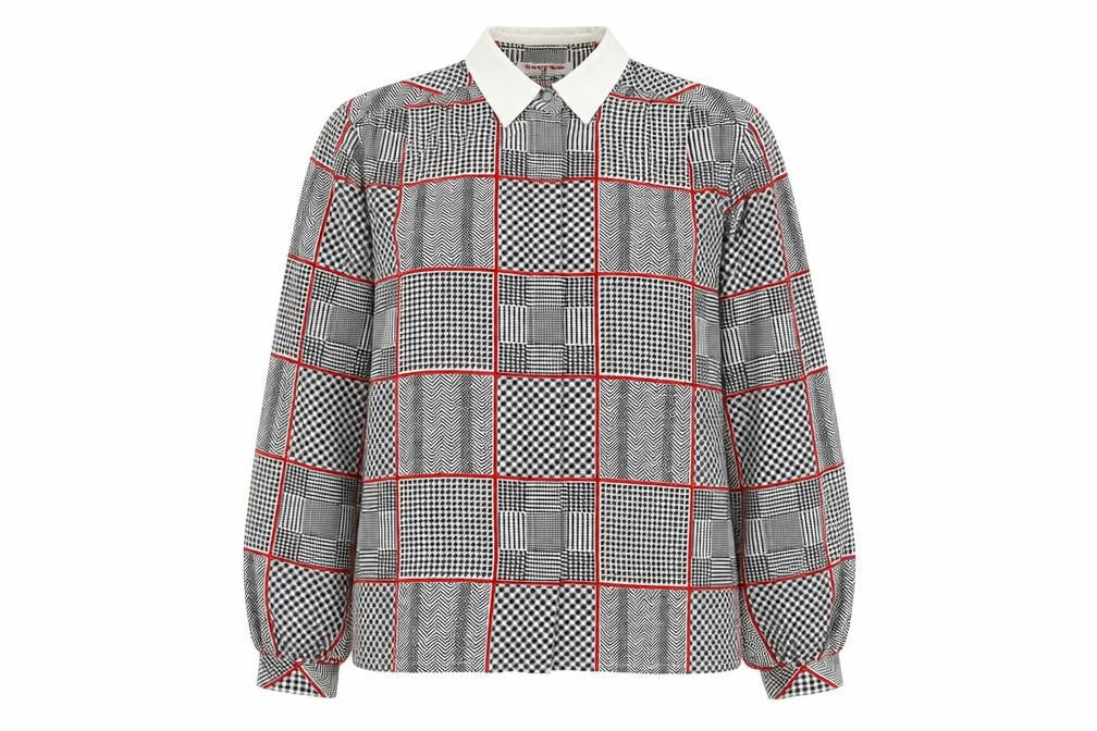 Ravens Womens Black Geometric Polyester Jersey Button-Up Size 12 Collared