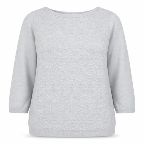 Bonmarché Womens Grey Boat Neck Acrylic Pullover Jumper Size 20