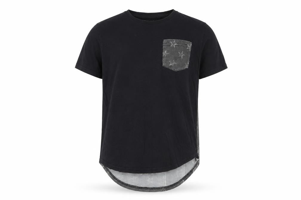 Brave Soul Boys Black Cotton Basic T-Shirt Size 11-12 Years Round Neck Pullover - American flag