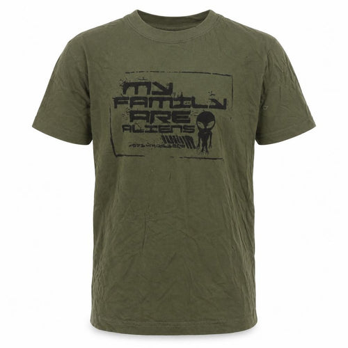 Rebel Boys Green Cotton Basic T-Shirt Size 9-10 Years Round Neck