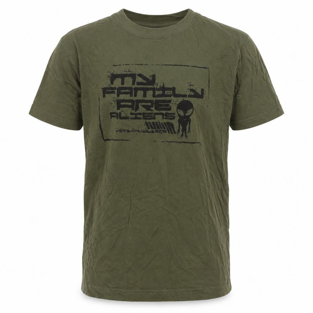 Rebel Boys Green Cotton Basic T-Shirt Size 9-10 Years Round Neck
