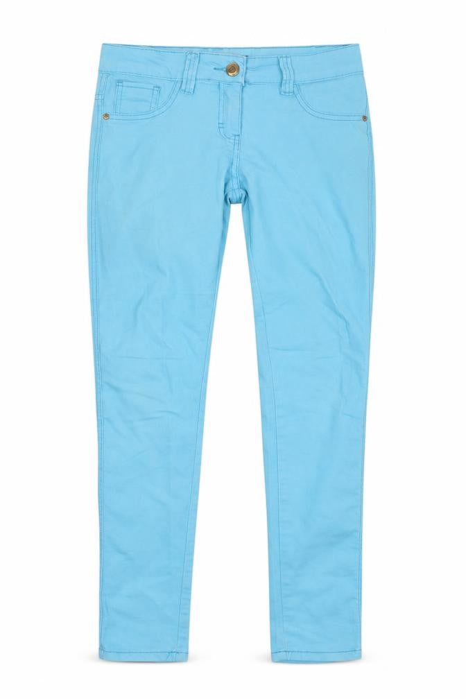 New Look Girls Blue Cotton Skinny Jeans Size 13 Years L29 in Regular