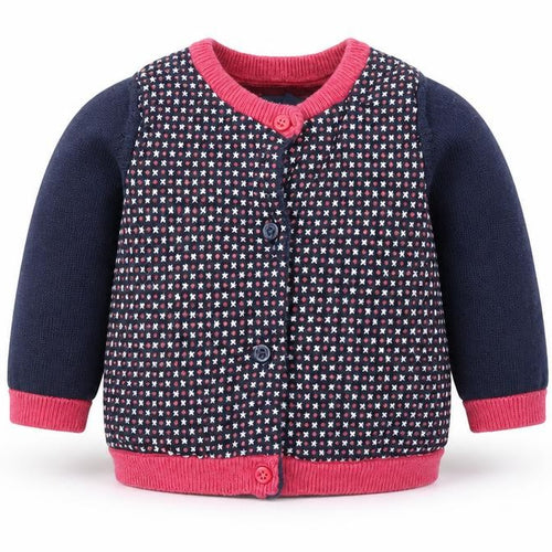 BabyGap Girls Multicoloured Geometric Cotton Cardigan Jumper Size 0-3 Months