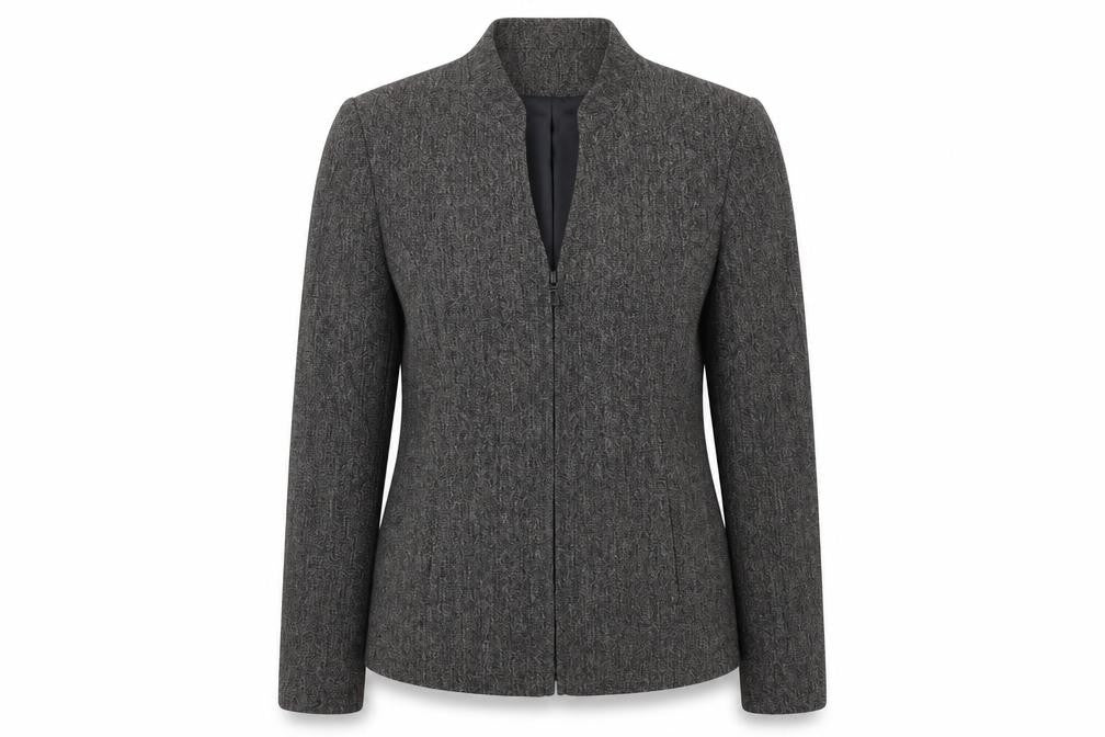 Mackays Grey Jacket Size 12 Zip