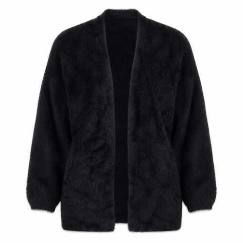 Quiz Womens Black V-Neck Polyamide Cardigan Jumper Size S