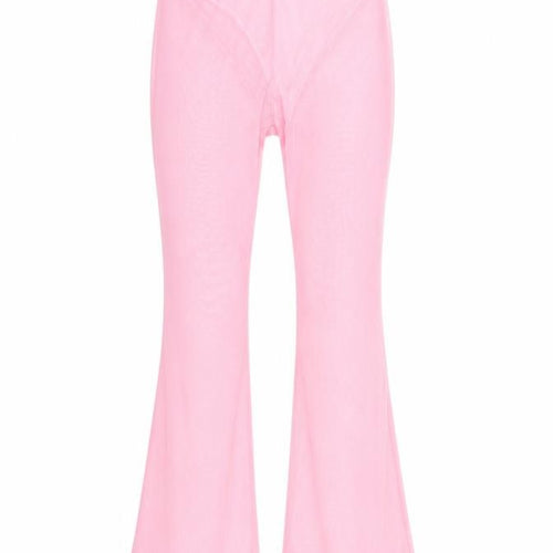 Pretty Little Thing Womens Pink Polyester Trousers Size 4 L34 in Regular