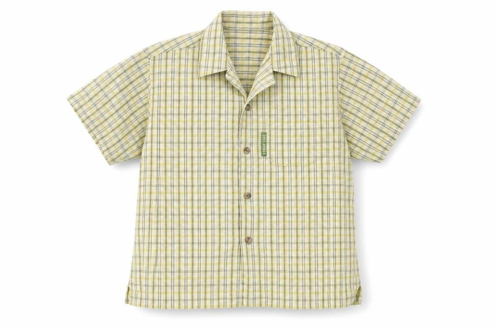 EA Boys Yellow Plaid Cotton Basic Button-Up Size 6-7 Years Collared