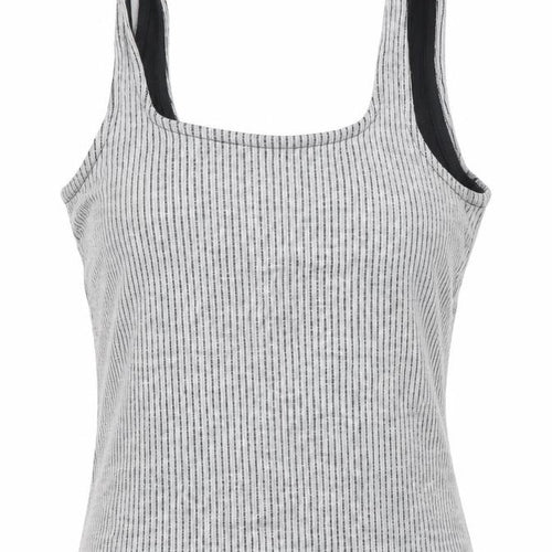 Topshop Womens Grey Cotton Cropped Tank Size 6 Round Neck